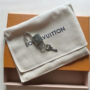 Louis Vuitton Palladium Lock and Key with Box